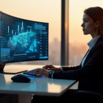 Stay Ahead of the Curve: Mastering Essential AI Automation Skills for Future-Ready Careers "A young professional sits confidently at a cutting-edge desk surrounded by AI tools, mastering AI automation skills with determination and curiosity."