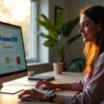 Mastering Remote Work Essentials: Top Tools to Enhance Productivity and Efficiency A remote worker sits calmly at a minimalist desk, surrounded by productivity tools like Trello, Asana, Zoom, Google Drive, and RescueTime, exuding focus and contentment in a serene home office space.